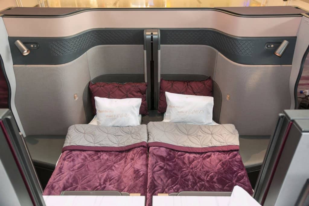 Qatar Airways Qsuite First-ever double bed available in Business Class