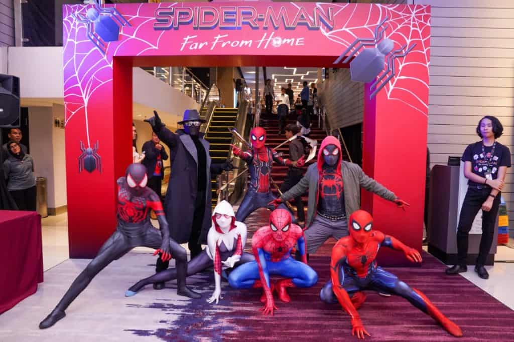 Cosplayers depicting some of the characters from the Spiderman multiverse - Copy
