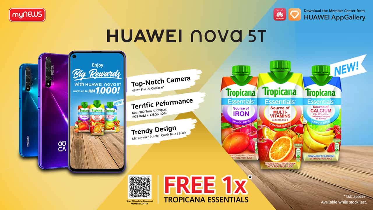 Read more about the article HUAWEI nova 5T Big Rewards: Free Tropicana essentials