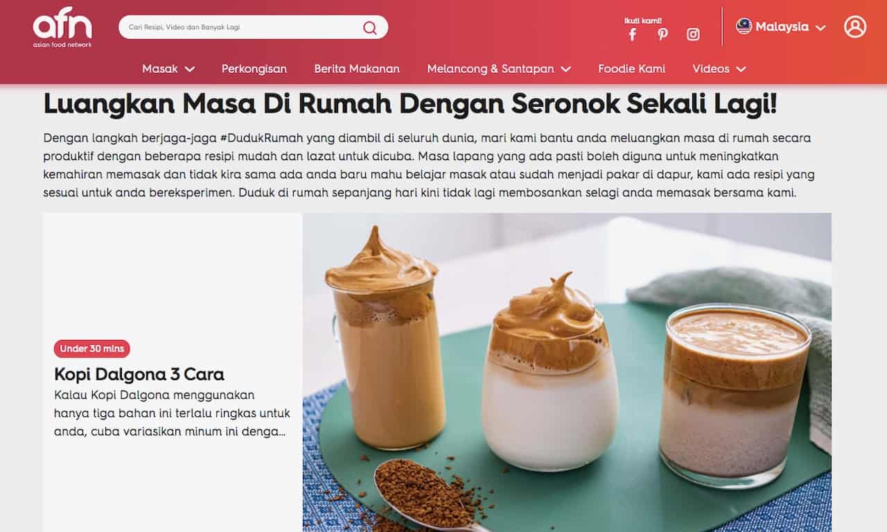 Discovery Asia Pacific Lancarkan Laman Web Asian Food Network Dalam Bahasa Malaysia