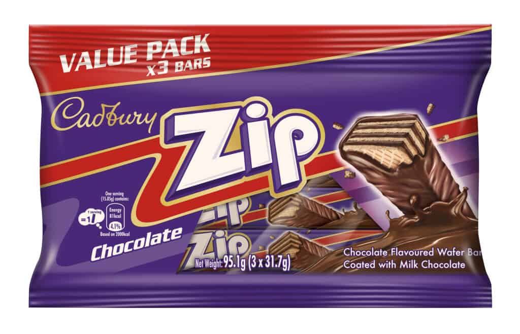 Zip through the boring dengan Cadbury Zip serba baharu