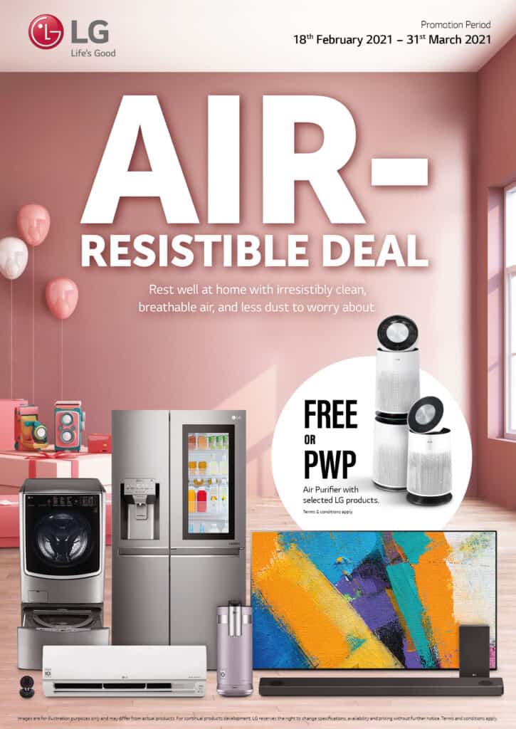 Grab your FREE LG Air Purifier with LG’s Air-Resistible Deal!