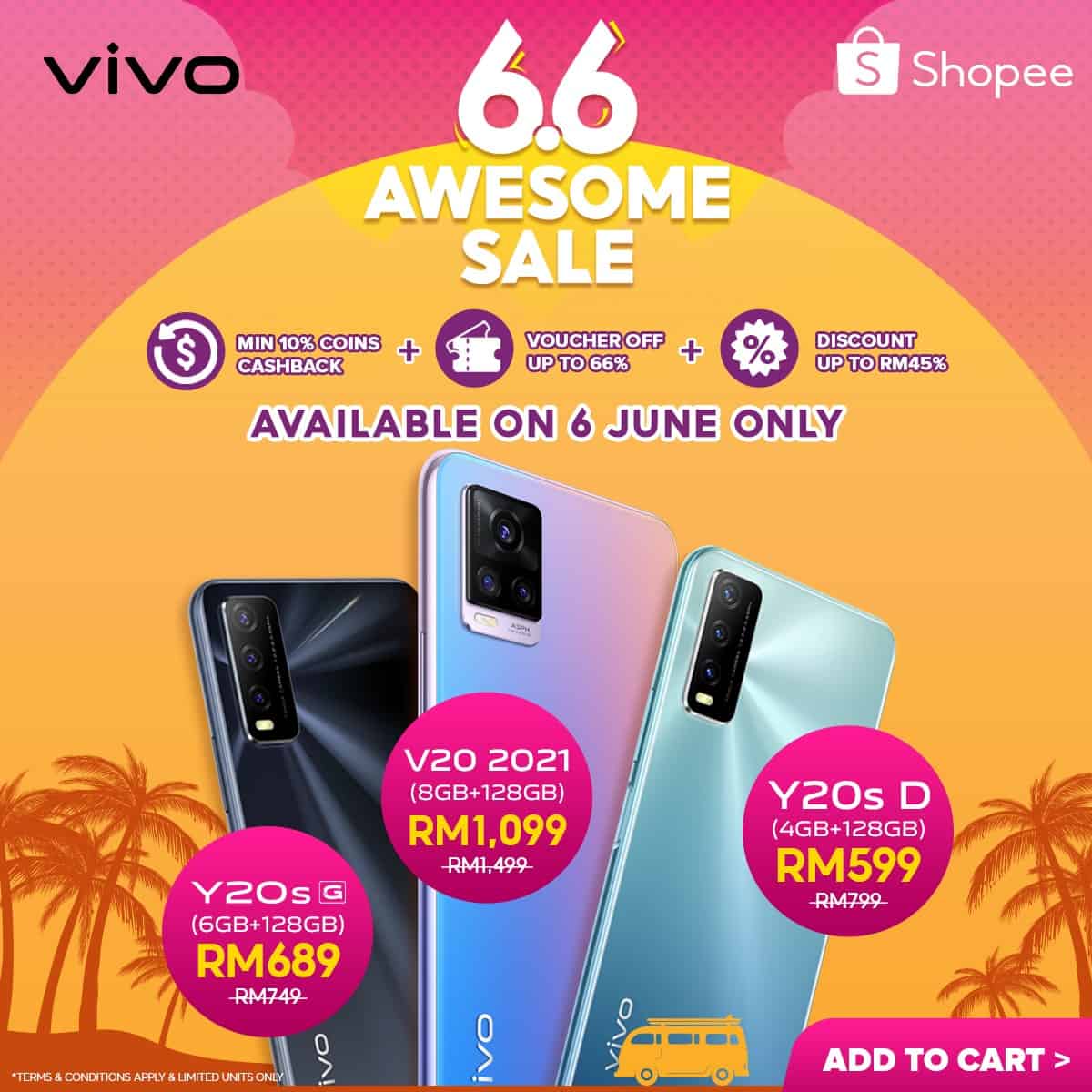 You are currently viewing vivo x Shopee 6.6 Awesome Sale offers limited time great deals on 6 June