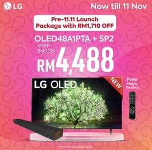 Read more about the article Amazing 11.11 Promo Deals: LG Electronics Introduces its Premium, Reasonably Priced LG OLED A1 Series TV in Malaysia!