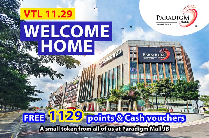 Read more about the article Paradigm Mall Johor Bahru Greets Malaysian Breadwinners With ‘VTL 11.29 Welcome Home’ Special Treats