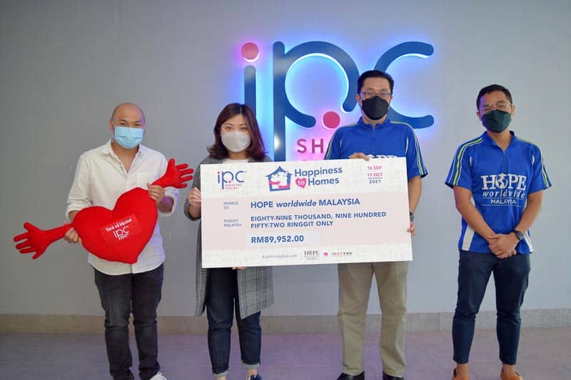Pusat Beli-belah IPC dengan Kerjasama Komunitinya Berjaya Mengumpul RM89,952 dalam Kempen Happiness to Homes