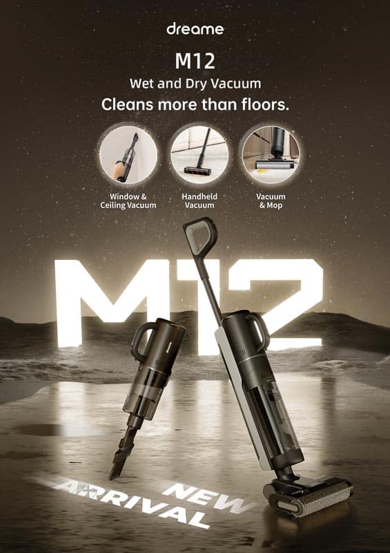 The highly versatile and intelligent Dreame M12 Wet and Dry vacuum cleaner is now in Malaysia