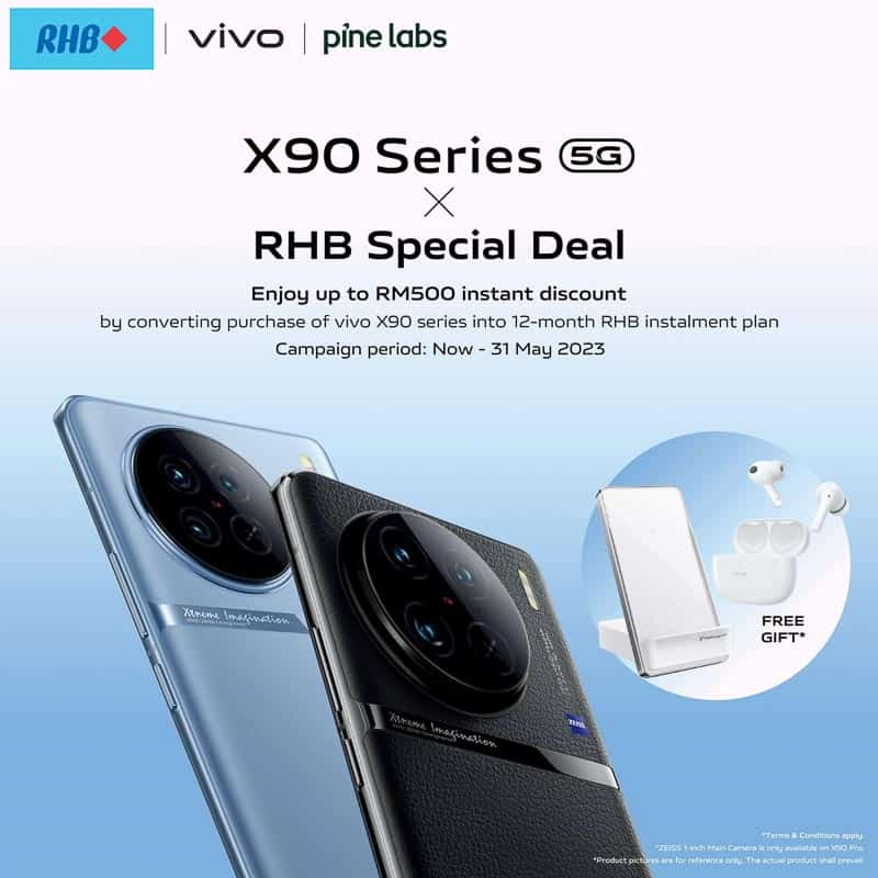 Grab vivo X90 Series with RHB 12-month Instalment Plan