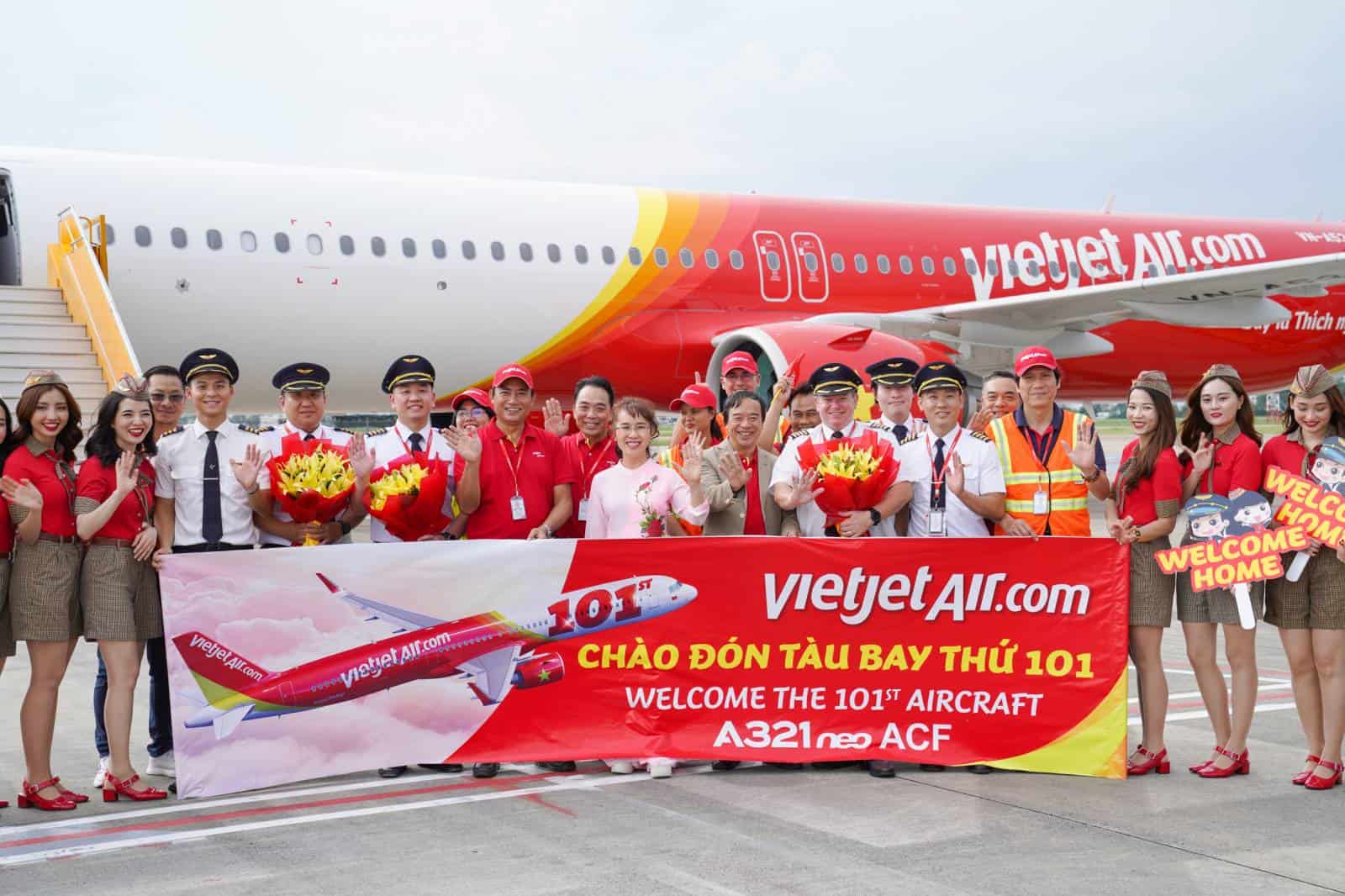 Vietjet’s aggressive fleet expansion continues with the arrival of the 101st aircraft in Vietnam