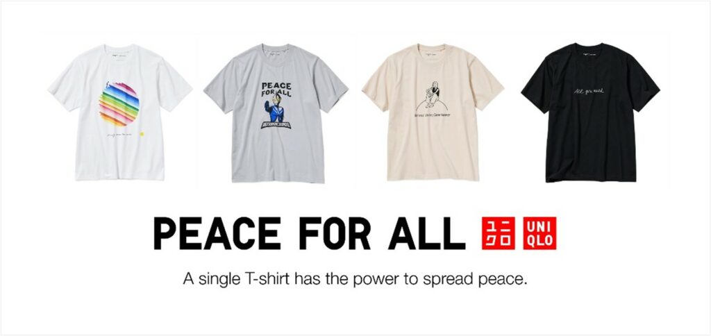 UNIQLO Launches Holiday Collection 
for PEACE FOR ALL Charity T-Shirt Project
