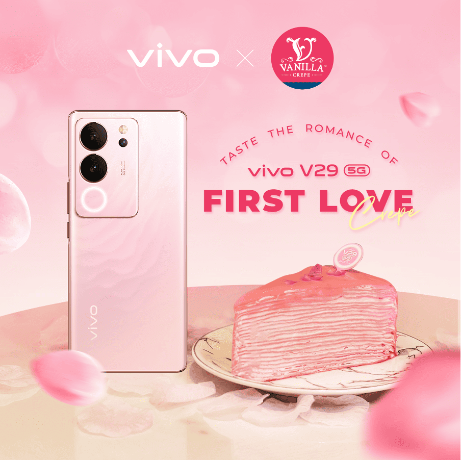 VIVO V29 5G FIRST LOVE SWEETENS ITS COLLABORATION
WITH VANILLA CREPE 

