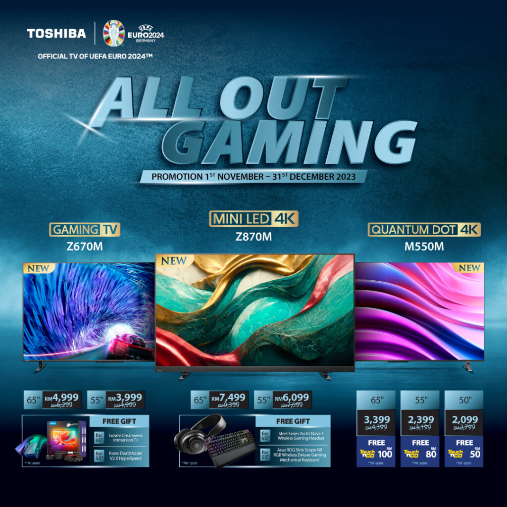 GET READY FOR ALL OUT GAMING FIESTA WITH TOSHIBA TV MALAYSIA 2023