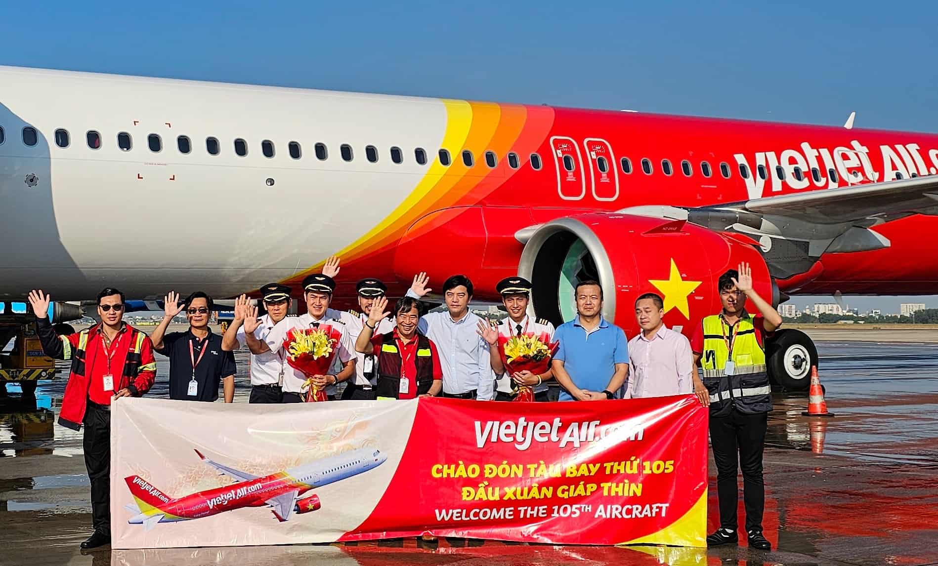 Vietjet enhances fleet capacity with the arrival of 105th aircraft