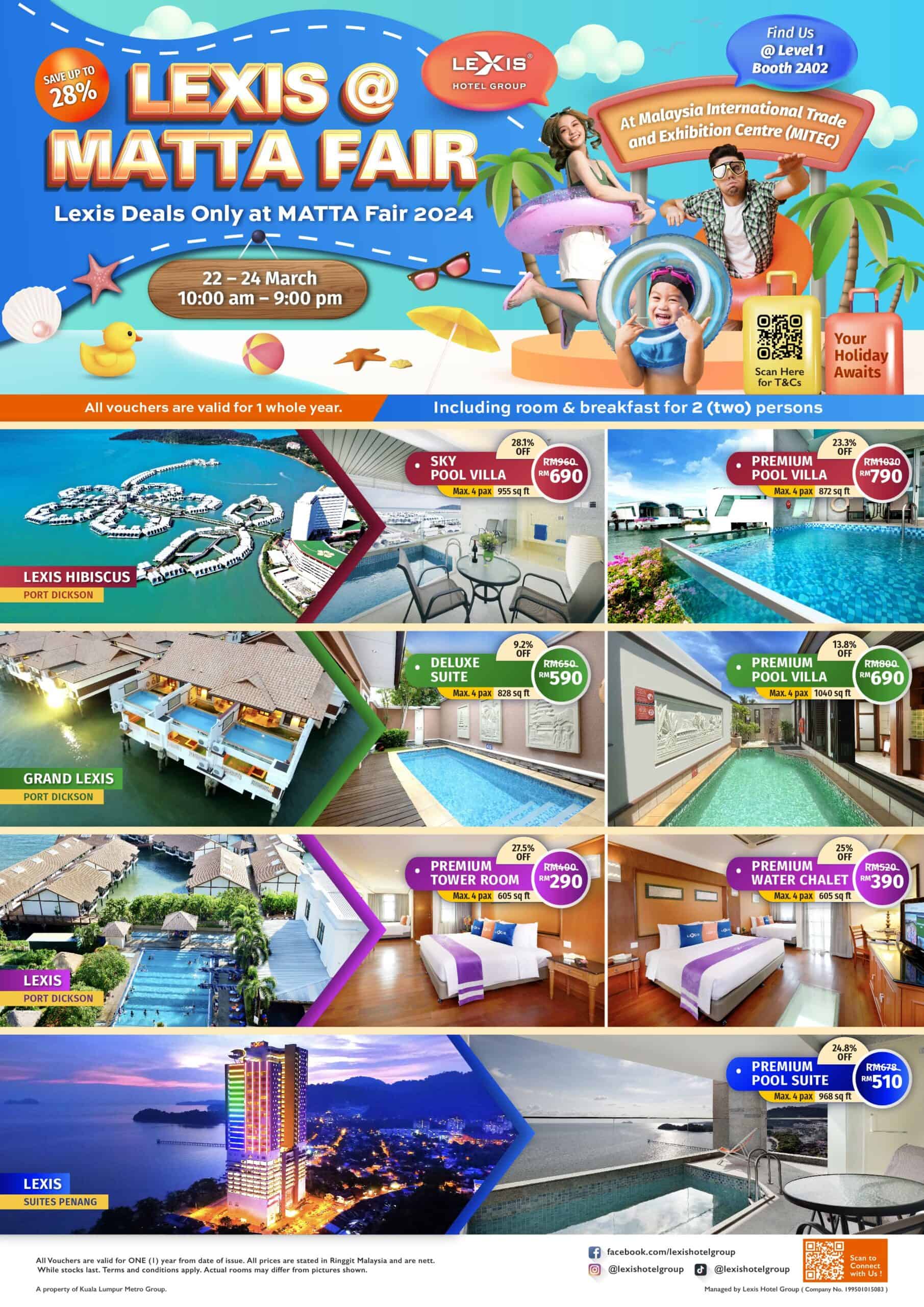 Lexis Hotels & Resorts Offers Unbeatable Savings of Up to 28% On Staycations at MATTA FAIR 2024