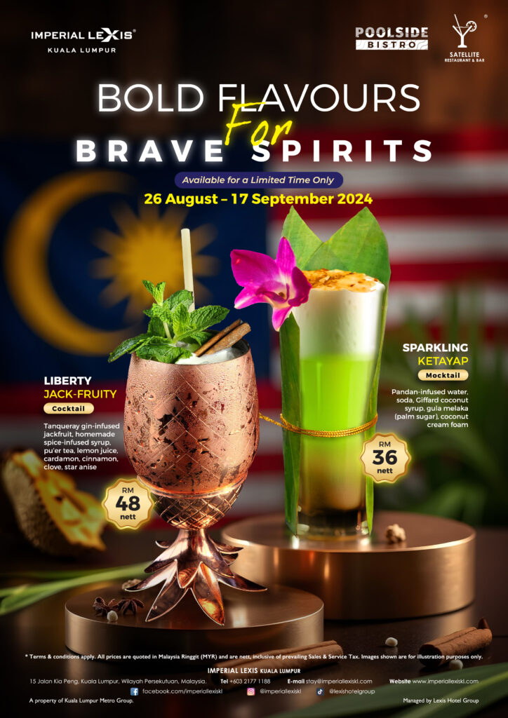 Raise Your Glass to Freedom: Exclusive Merdeka Cocktails and Mocktails at Imperial Lexis Kuala Lumpur from 26 August to 17 September 2024