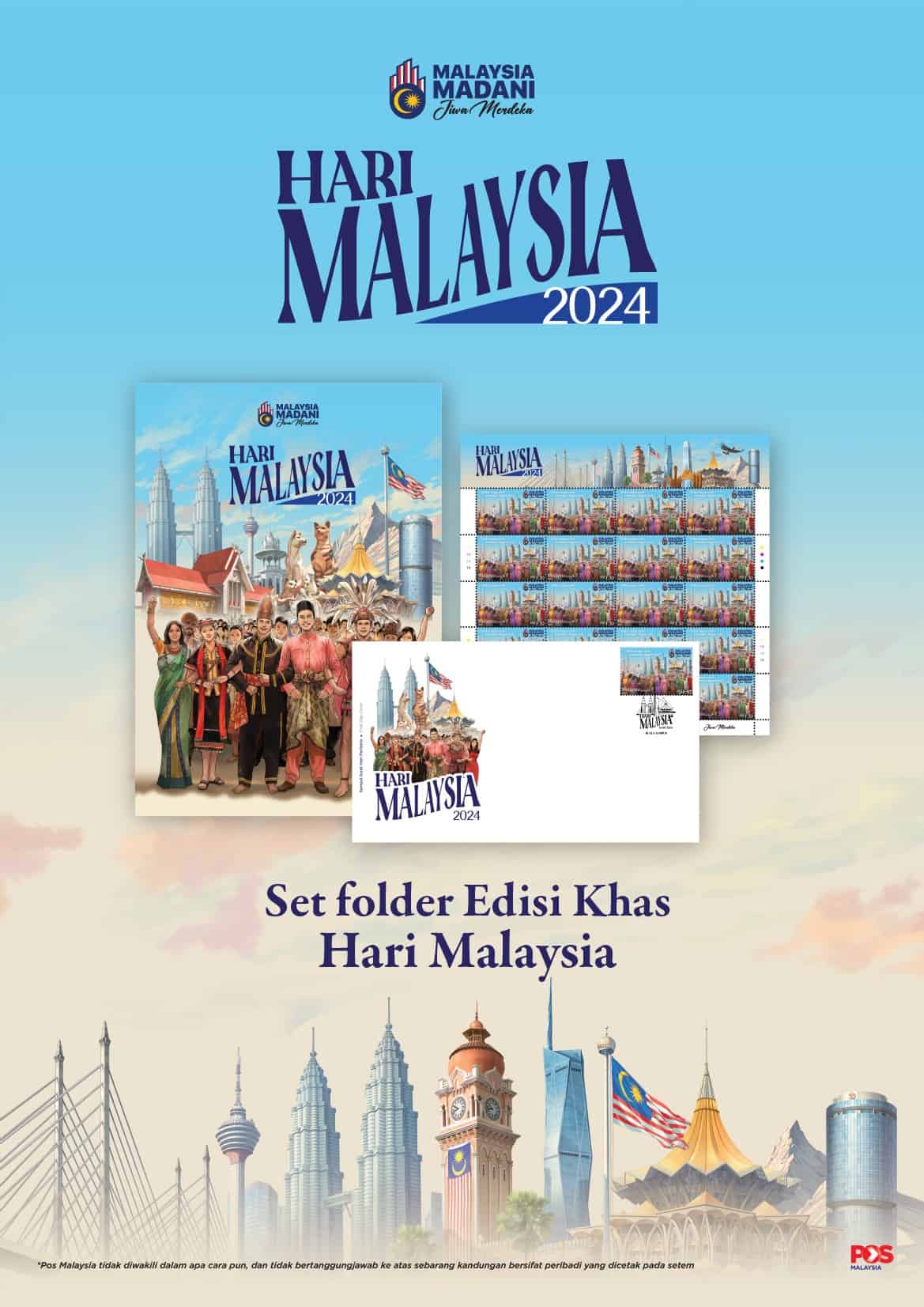 Pos Malaysia Memperingati Hari Malaysia 2024 dengan Set Folder Edisi Khas Bertemakan 'Malaysia MADANI: Jiwa Merdeka'