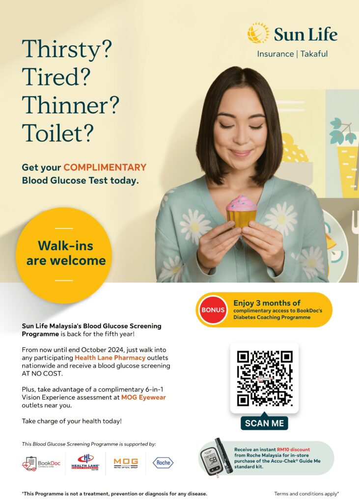 Sun Life Malaysia Continues Fight Against Rising Risk Of Diabetes With Its Fifth Nationwide Blood Glucose Screening Programme