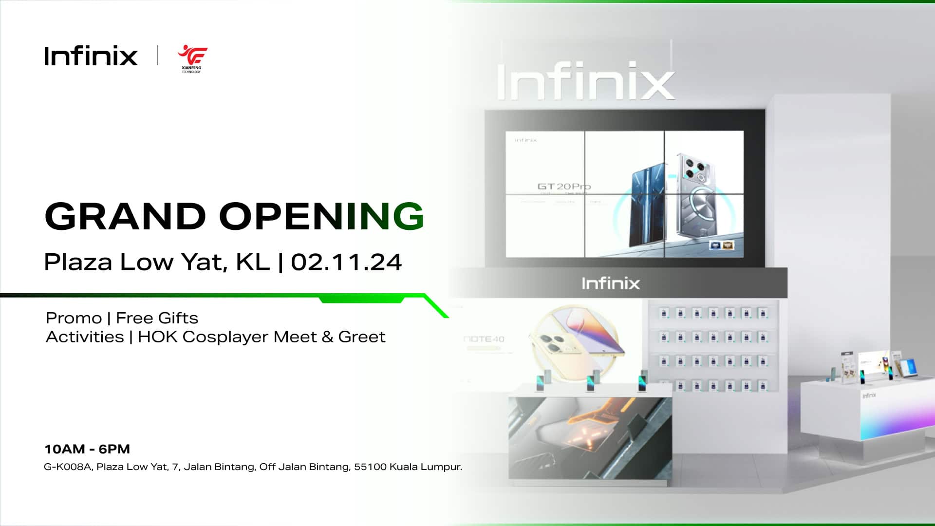 Infinix Debuts Its First Official Store in Malaysia at Plaza Low Yat, Offering Exclusive Launch Promotions