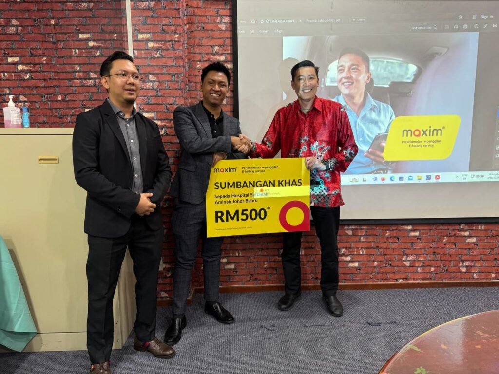 Maxim E-hailing Menyokong Infastuktur Hospital Sultanah Aminah, Johor Bahru