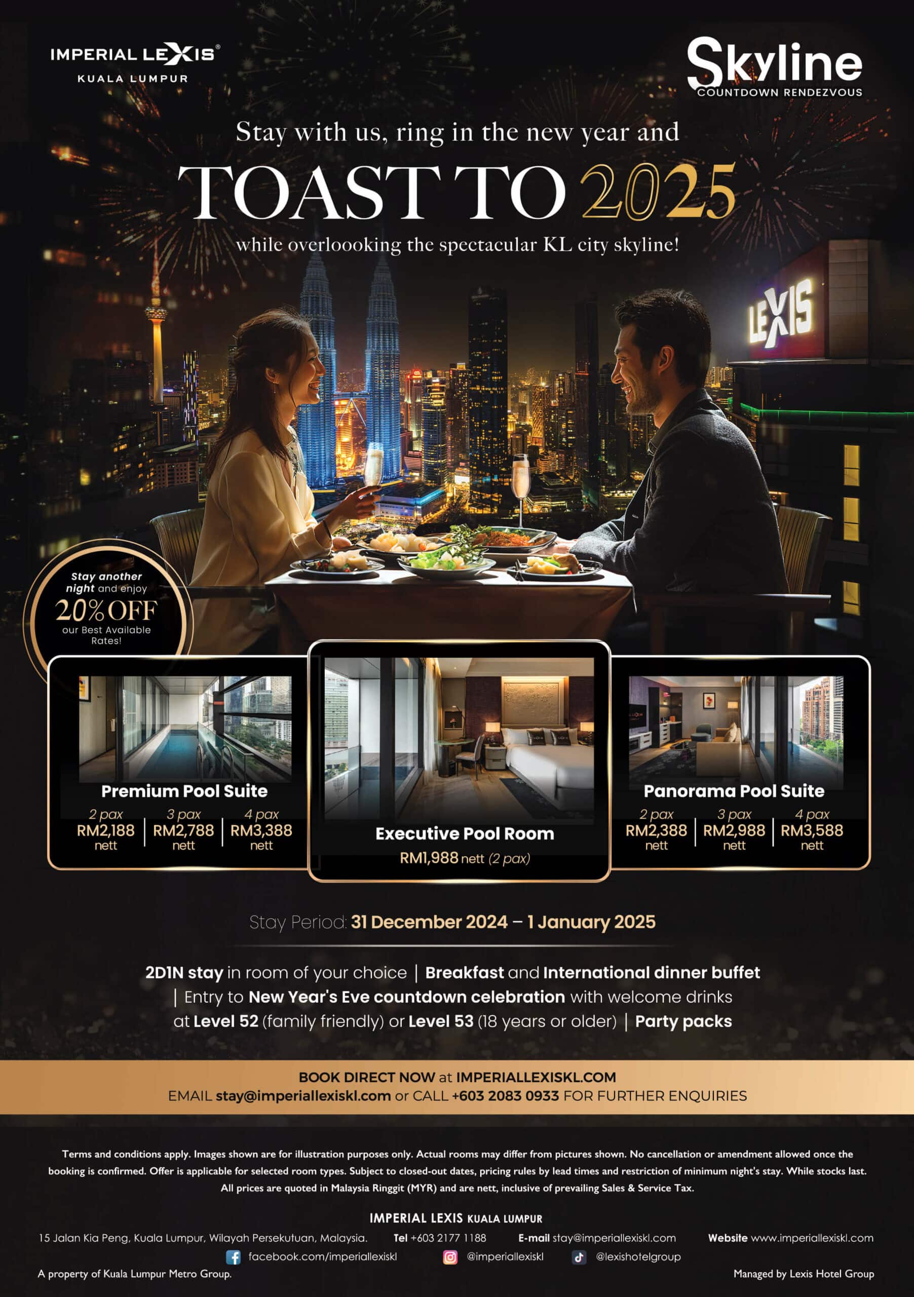 New Year, New Heights. Celebrate 2025 in Style at Imperial Lexis Kuala Lumpur