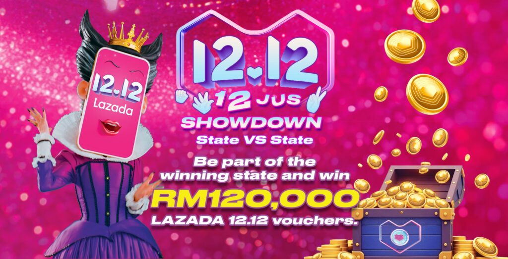 Jualan 12.12 Tergempak Lazada Dimulakan dengan Cabaran 1-2-Jus antara Negeri di Seluruh Negara