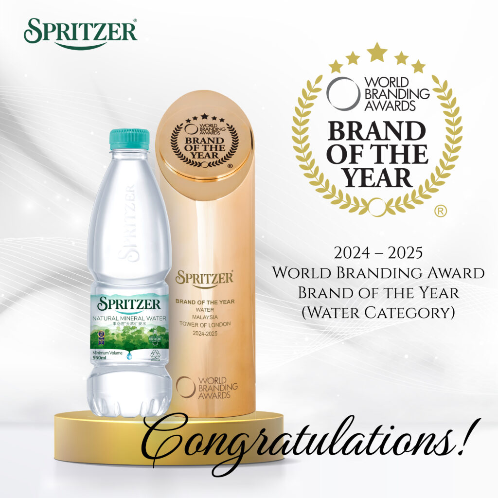 Spritzer Rangkul Anugerah Brand of the Year World Branding Awards di London buat Tahun ke-10 Berturut-turut