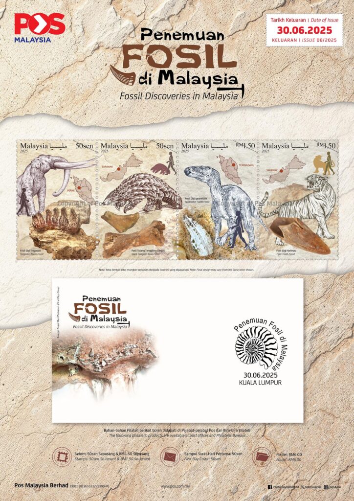 Pos Malaysia Meraikan Warisan Prasejarah Malaysia Melalui Pelancaran Koleksi Setem Fosil 